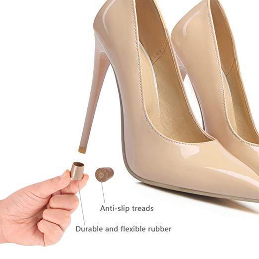 Absatzschoner Für High Heels Auf Rasen – 6 Paar Transparent, Rutschfest (S, M, L)