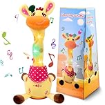 Pipihome Dancing Giraffe Toy, Repeating Baby Toys for 1 2 3 Year Old Boys Girls, Singing Talking Giraffe Speaking Toys Birthday Easter Gifts for Kids Baby Toddler Age 1-3, Interactive Musical Toy