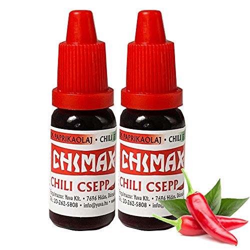 CHIMAX HOT Paprikaöl mit Chili-Extrakt 2erPack(2x13ml) | Extra scharfe - keine Zusatzstoffe und Konservierungsstoffe mit Pipette - aus Ungarn Cover