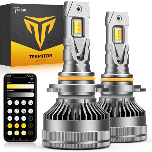 Termitor 9005/HB3 Smart Bulbs, 0-90,000LM 15X Variable...