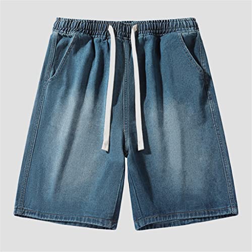 Short en jean pour homme à taille élastique contre la chaleur