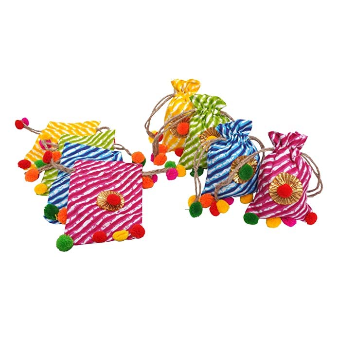 Handmade Potli Bags | Cotton Dry Fruit Bag for Return Gift, Sangeet and Shagun (Pack of 12)-image-37