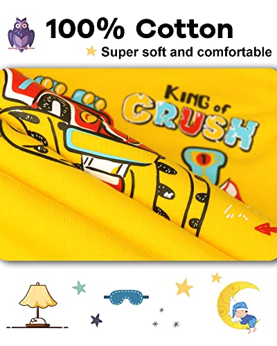 Image of DAUGHTER QUEEN Monster Truck Pajamas for Boys Toddler Kids Cotton Long Sleeve Pjs 3T Child Pj Sets Jammies Sleepwear Clothes Size 3 Years Pajama Shirts Pants Tops