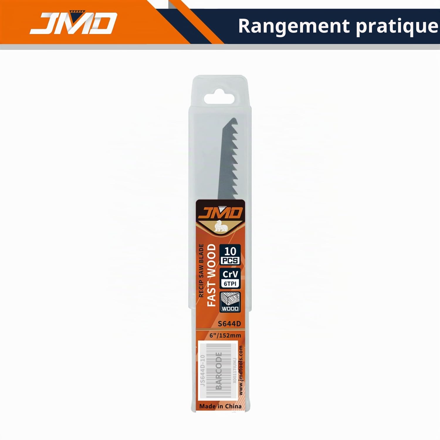 JMD 10 Pièces S644D Lames de Scie Sabre pour Le Bois HCS 152mm 6TPI Lames de Scie Alternative