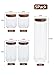 Kanwone Airtight Food Storage Containers with Bamboo lids set of 5, Stackable Food Storage Containers, Glass Canisters for Pantry, kitchen, Flour, Sugar, Tea, Coffee, Pasta, Cookies, Rice and Spice