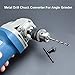 Yasorn 10mm Keyed Metal Drill Chuck Converter Quick Change Adapter For 4 inch Angle Grinder M10 Thread