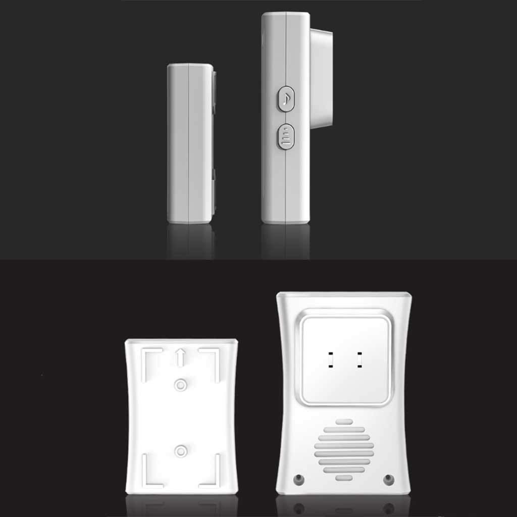 Timbres inalámbricos Timbre inalámbrico Resistente al Agua, Alcance de 300 m, 38 Tonos Llamada, 4 Niveles Volumen, Flash LED, Paquete 6, Multicolor(White)
