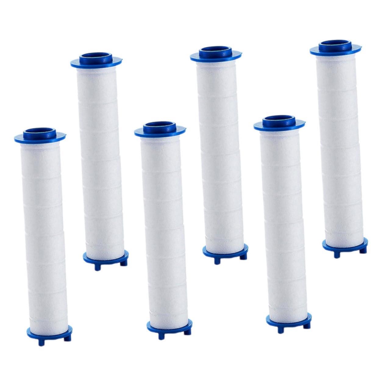 6 filtros de ducha de alta presión, cartuchos de algodón PP de repuesto para baño, elimina olores e impurezas, sistema elástico de purificación de agua para duchas limpias y refrescantes