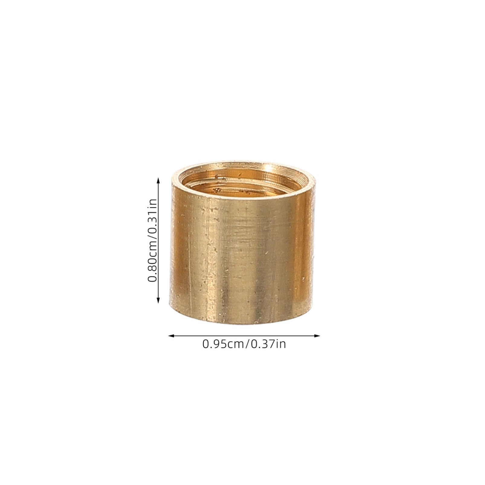 SUPVOX Enhanced Billiards Game 10pcs Brass Cue Stick Ferrules Replacement Parts for Pool Stick Snooker Pool Ferrules Billiards Accessories