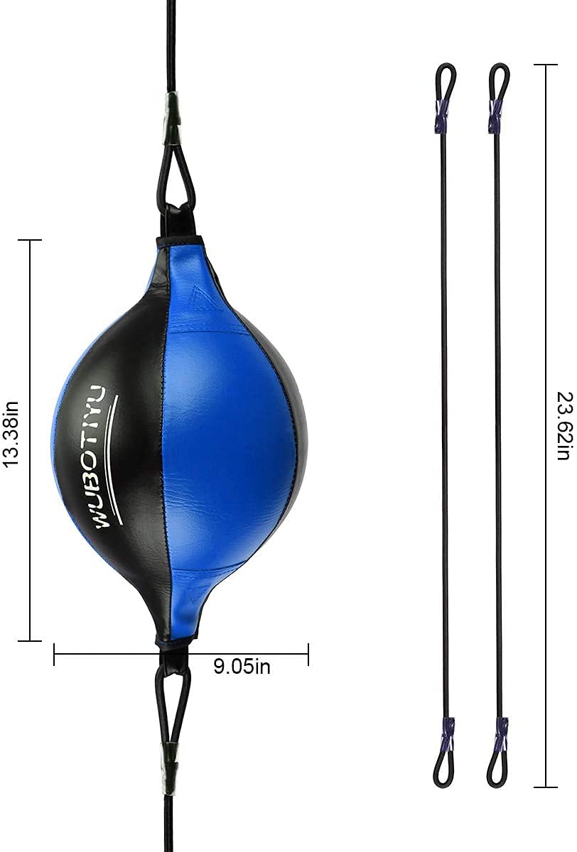 HUINING Doppelseitiger Speedball aus Leder Universal Boxball MMA Muay Thai Deckentrainingssandsack
