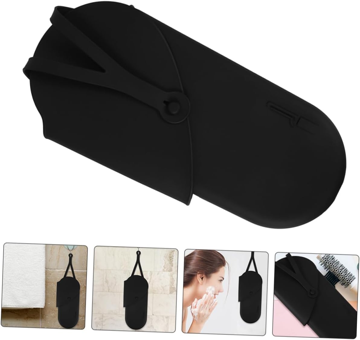 Vaguelly 2pcs Curling Iron Pouch Heat Insulation Pad Hair Straightener Organizer Travel Storage Bag for Hair Styling Tools
