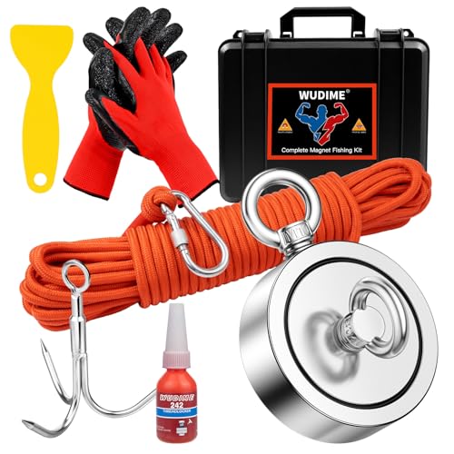 WUDIME Super Strong Magnet Fishing Kit, 1725 Lbs P