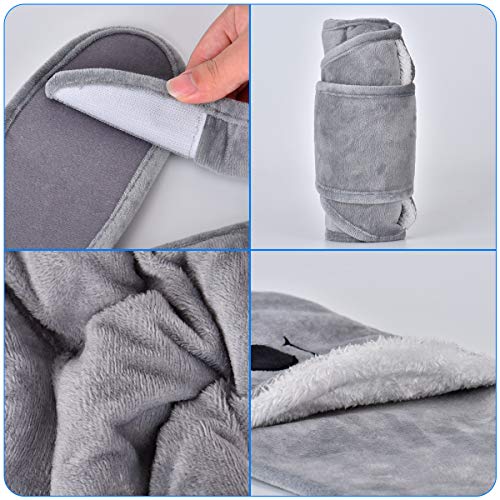Queta 1000 ML Hot Water Bottle with Soft Fleece Cover, Premium Natural Rubber Hot Water Bag - Helps Provide Warmth and Comfort for Waist, Stomach, Hands, Shoulders and Neck - Image 2