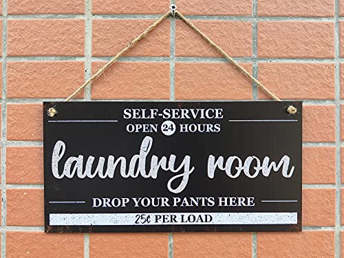 Carispibet Laundry Room Kitchen Signs Home Decorative Signs House Décor Decorative Plaques Rustic Decoration Signs 6" X 12" #TOP4