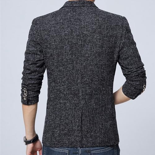 Mens Casual One Button Wool Suit Coat One Button Slim Fit Sport Coat Slim Fit Lightweight Blazer Jacket4