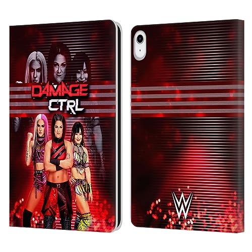 Head Case Designs Officially Licensed WWE Bayley, Dakota Kai, Iyo Sky Damage CTRL Leather Book Wallet Case Cover Compatible with Apple iPad 10.9 (2022)
