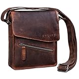 Para los hombres con estilo: solapa biselada y compartimento de cremallera diagonal como puntos culminantes | Cuero auténtico, elaboración de alta calidad - 'Steven' combina modernidad y diseño vintage de forma intemporal