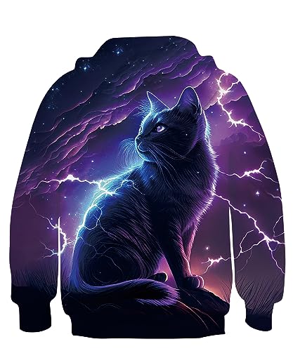 Image of TUONROAD Boys Hoodies 3D Graphic Sweatshirt Lightweight Pullover 6-16T cool