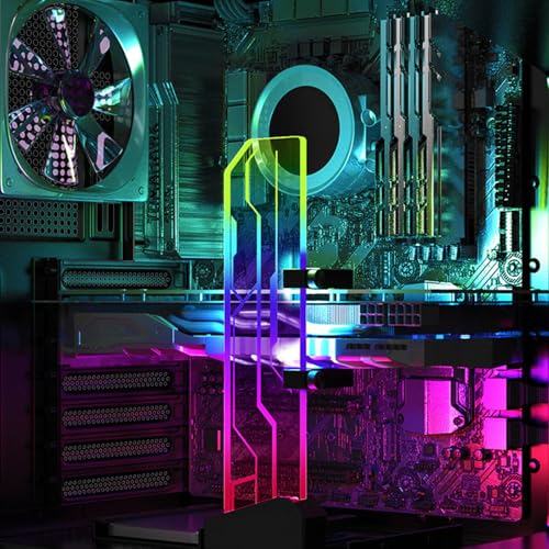Support VGA vertical en verre trempé avec base magnétique pour GPU - 6