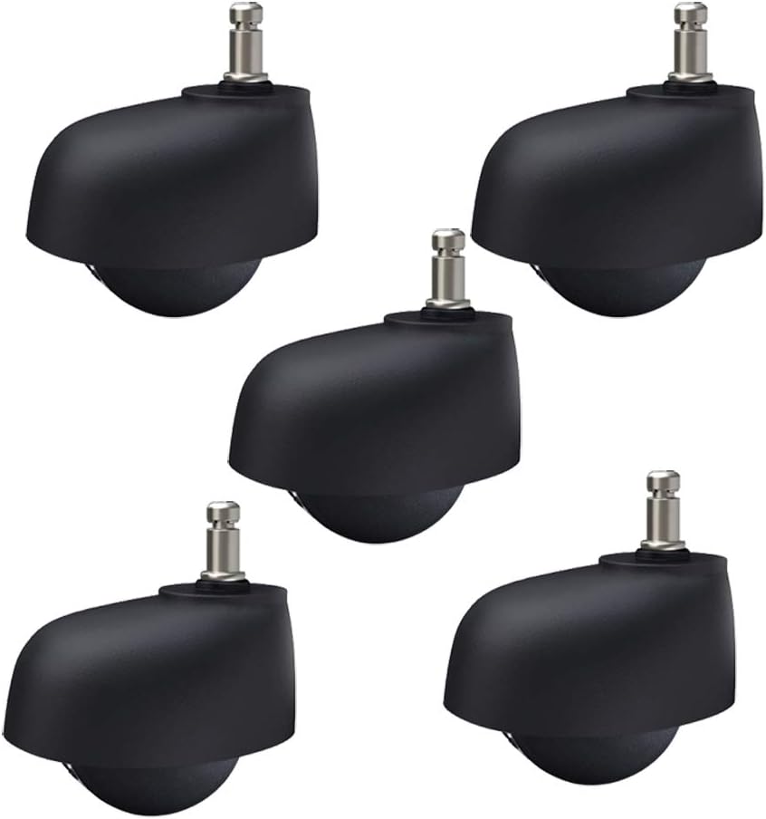 Castor,Swivel Castor,Caster with Brakes,Office Chair Swivel Castors 2" Furniture Caster Plastic Castors 50mm Universal Wheel Bread Wheel Office Chair Pulley Roller Resistant for Timber Floor Replacem