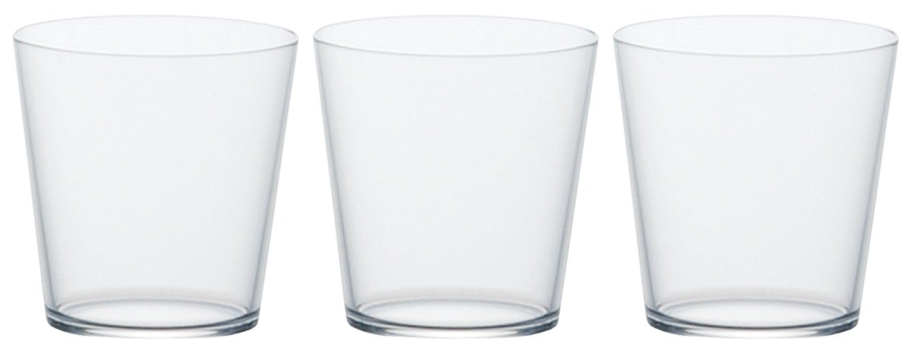 Aderia Tenerell Old Fashioned Glass Set of 3 10oz Thin Wall Japan Design