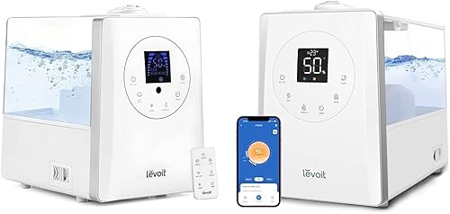 LEVOIT Humidificadores para dormitorio, habitación grande, hogar, 6 L, vaporizador de aire ultrasónico de niebla cálida y fría para plantas y