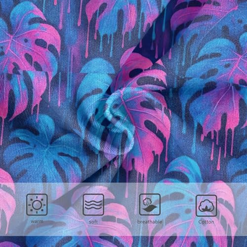 Joisal Artistic Monstera Leaves Blue Girl Panties Cute Girls Underwear Toddler Cotton Aesthetic Briefs Kids Undies 2t3