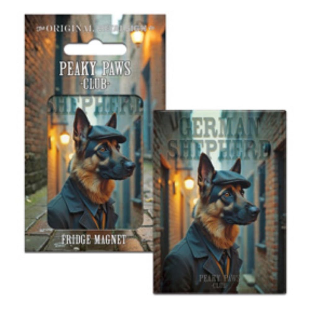 Fridge Magnet (65 x 90 mm) - Peaky Paws Club - German Shepherd