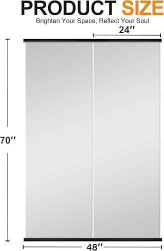 Miniatura 94 de Espejo de baño para pared, 30 x 20 pulgadas, espejo ovalado dorado para dormitorio, entrada, baño, espejo de tocador con marco de metal