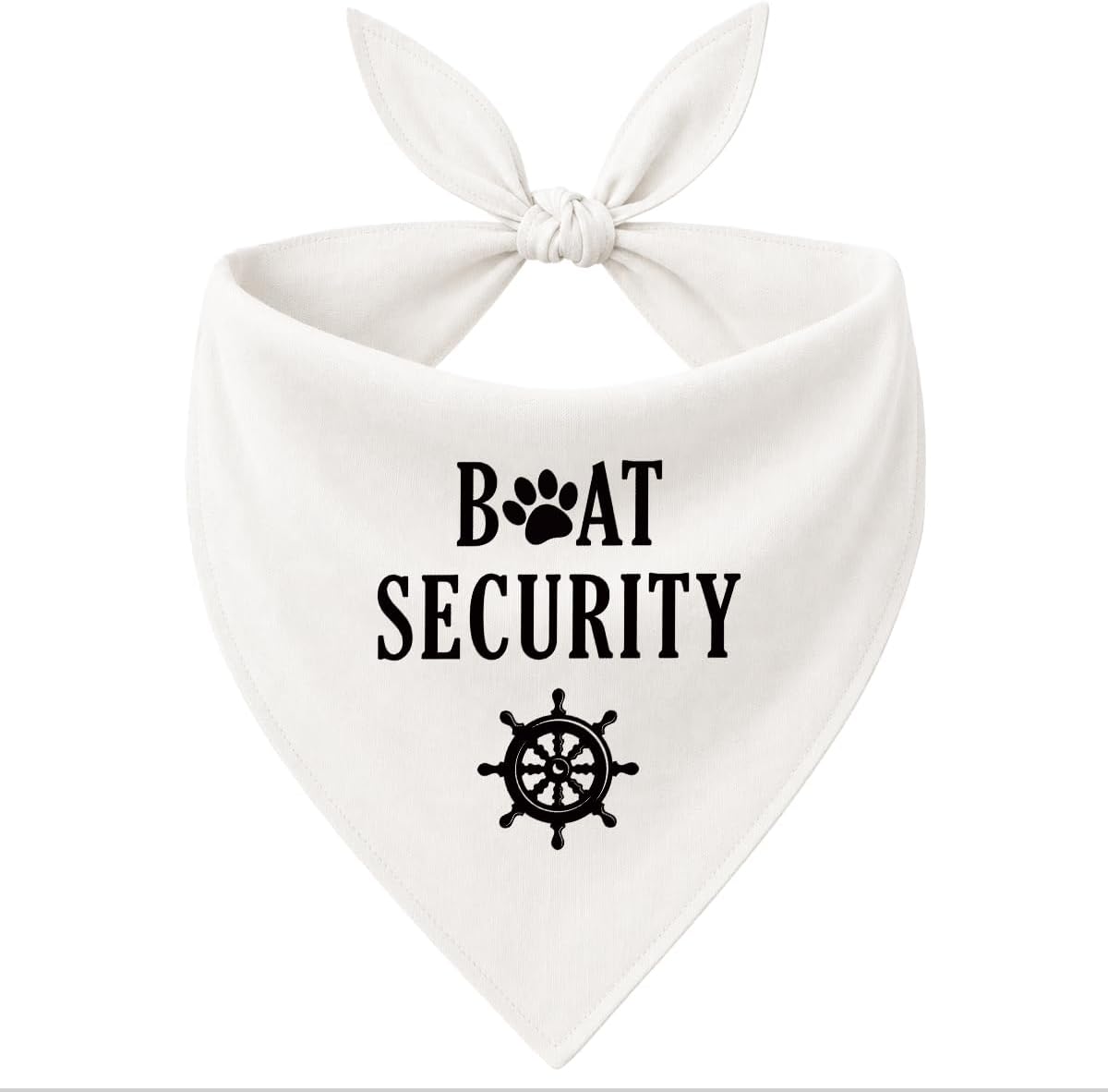 Boat Security Dog Bandana, White Pet Dog's Scarf Accessories, Dog's Bandana for Small Medium Dogs, Pet Triangle Scarf for Boy and Girl, Gifts to Dogs Lovers