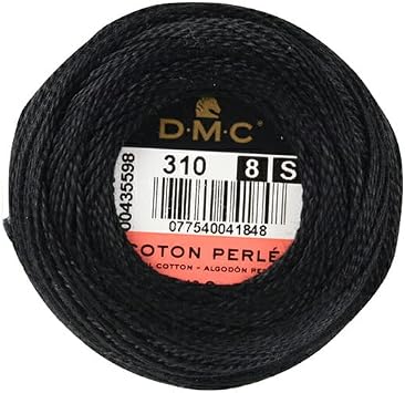DMC Pearl Cotton Thread Ball - Black (310) - Size 8