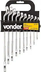Vonder, Jogo De Chaves Combinadas, 6 Mm A 22 Mm, Aço Cromo Vanádio, 10 Peças.