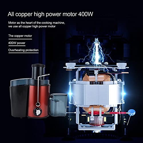 Extrator de sucos de boca grande multifuncional 400W de limpeza fácil para uso doméstico(220V)