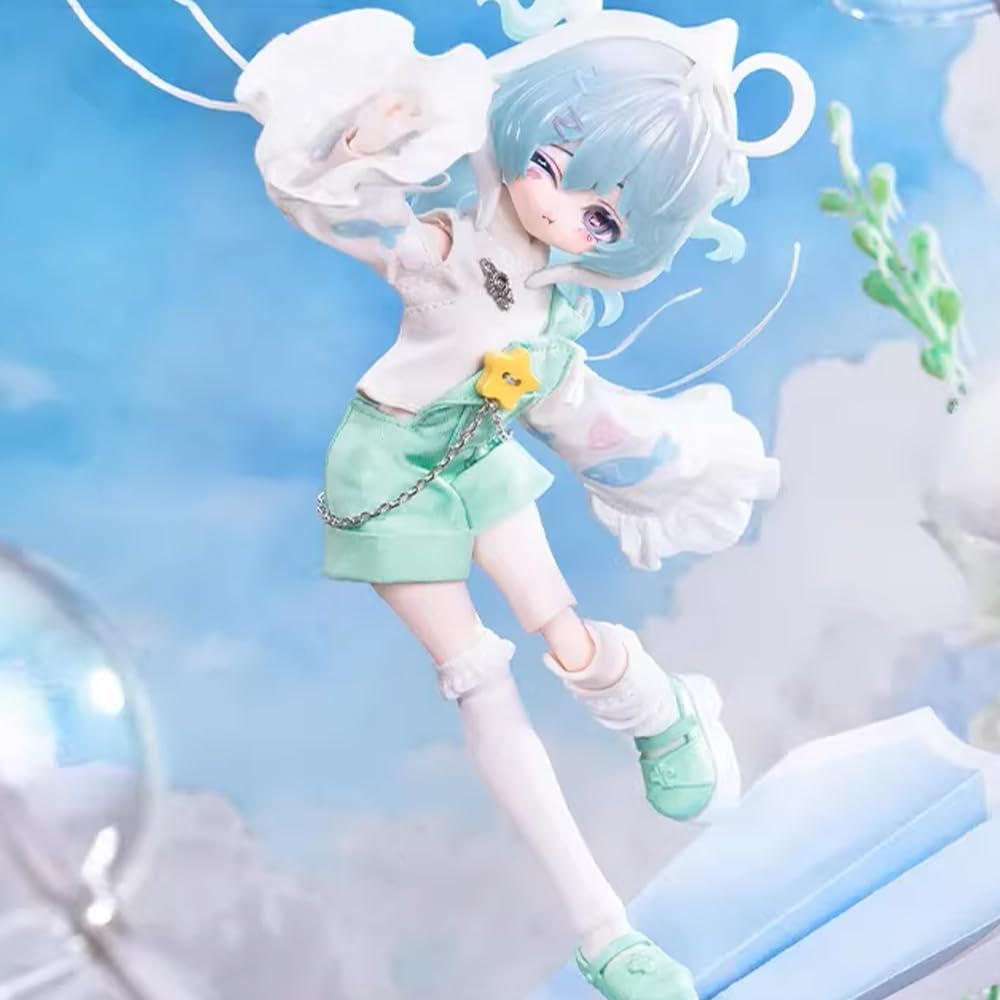 niannyyhouse 1/8 BJD Blind Box Figurki, Ball Jointed Doll z ubraniem, seria Fortune elf, kolekcjonerska figurka akcji (6 sztuk)