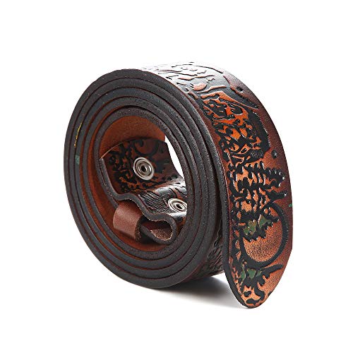 Image of Gelante Genuine Full Grain Leather Belt Strap without Belt Buckle