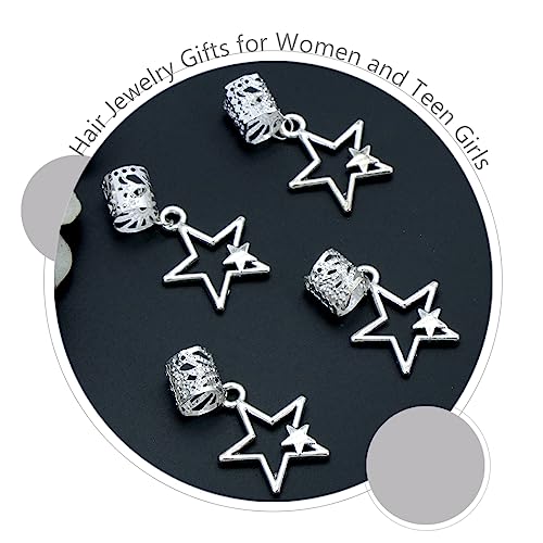 Pinzas para cabello con diseño de estrella plateada, pack de 10 miniatura 6