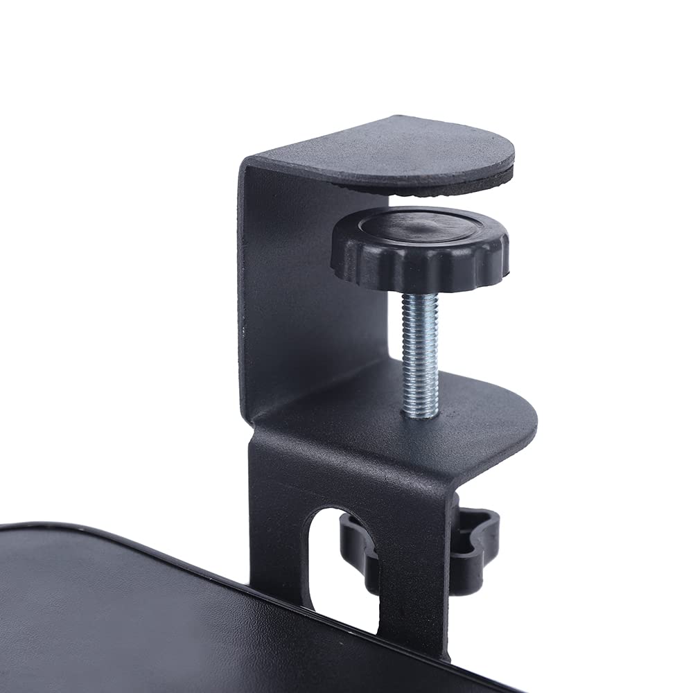 Tastaturablage, Schublade Unter Schreibtisch mit Stabilem C-Klemme, Ausziehbare Plattform Computer Tastaturablage, Schiebbarer Tastaturständer, 520x250mm