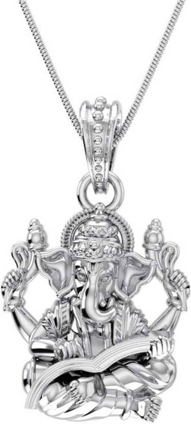 Colgante de plata de ley Lord Ganesh Ji para proteger la salud y la riqueza