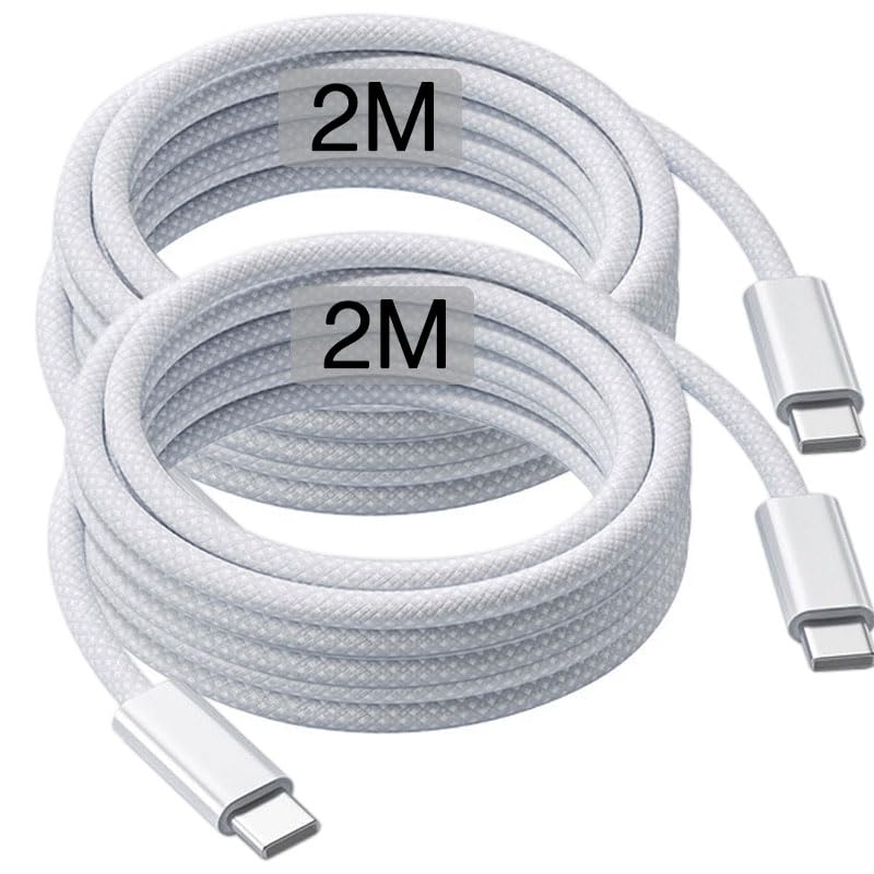 USB C auf USB C Kabel 2m IPhone Ladekabel Schnellladekabel für IPhone 17Air/17e/16 Pro Max/15 Plus/16E,Handyladekabel Datenkabel Type C für iPad Pro 10/11th,Samsung Galaxy Z Flip 7/6,Nothing ladegerät