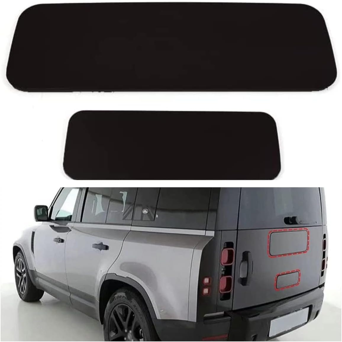 Piastra di Copertura per Foro Ruota di scorta per portellone Posteriore per Land Rover Defender 110 2020-2024 - Black
