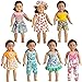 HOAKWA American 18 Inch Doll Clothes - 18 Inch Doll Clothes Accessories Fit American Dolls, 7 Set American Doll Outfits Dress, 18