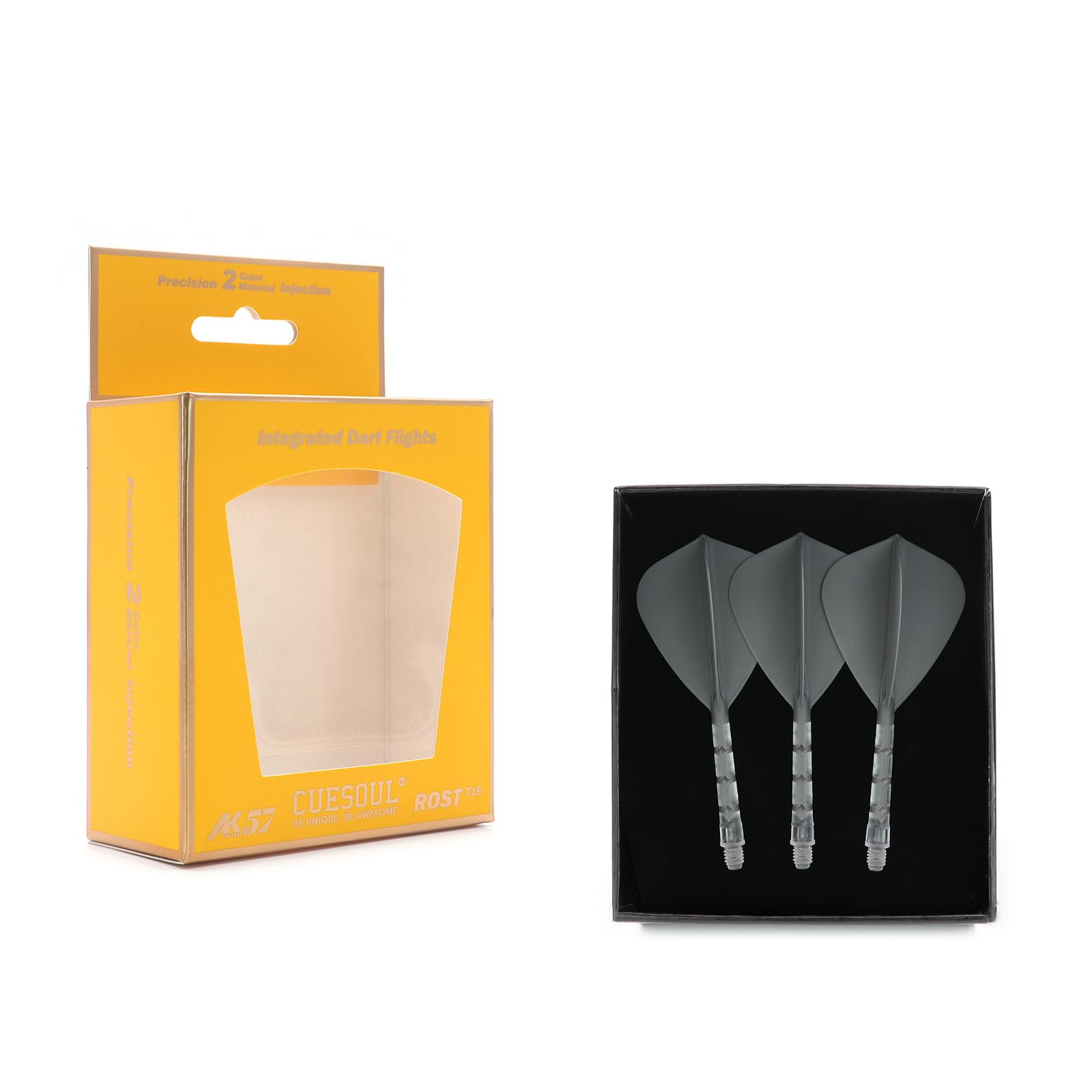 CUESOUL ROST T19 Integrated Dart Shaft and Flight Kite Shape,Set of 3
