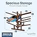 Log Kayak Rack Low 6-Place SUP Racks, Freestanding Garage Kayak Storage Rack, Surfboard Stands, Surfboards Steady Stand, SUP Board Stand, Outdoor Storage Racks - Canyon Brown + 15