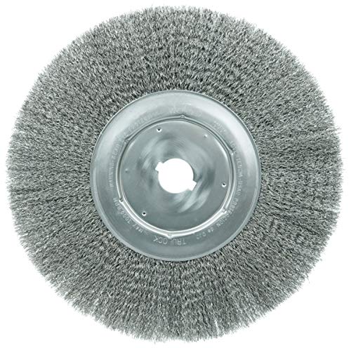 Image of Weiler 01319 12 inch Narrow Face Crimped Wire Wheel, .0118 inch Steel Fill, 1-1 /4 inch Arbor Hole, Made in The USA (Pack of 2)