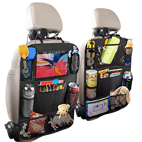 Stuff R Us Backseat Car Organizer, Kick Mats Back Seat Protector , Car Seat Back Protectors For Toys Drink Tissue Snacks, Kick Mat With 9 Storage Pockets 2 Pack #TOP16