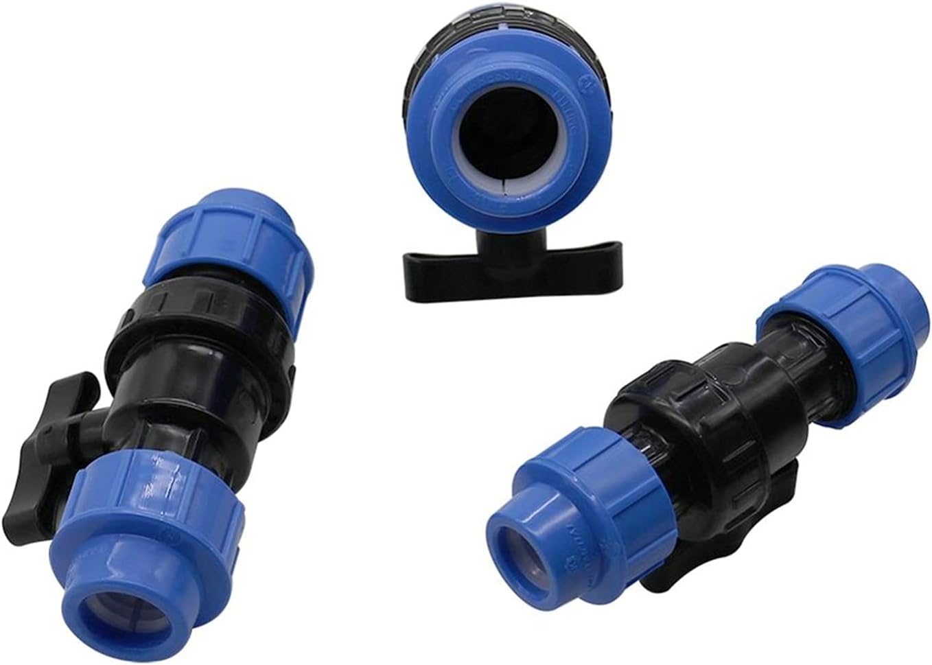 Utility Hose Butt Hose Connector Adapter Plastic Dn20 Dn25 Dn32 Pipe Valve Garden Water Sconnector Irrigation Valve Adapter Pipe Connection Fittings 1Pc/Blue