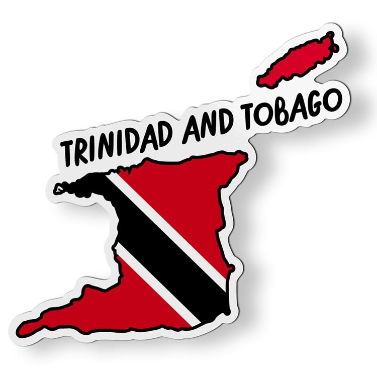 Imán Decorativo Mapa de Trinidad y Tobago 4.5"