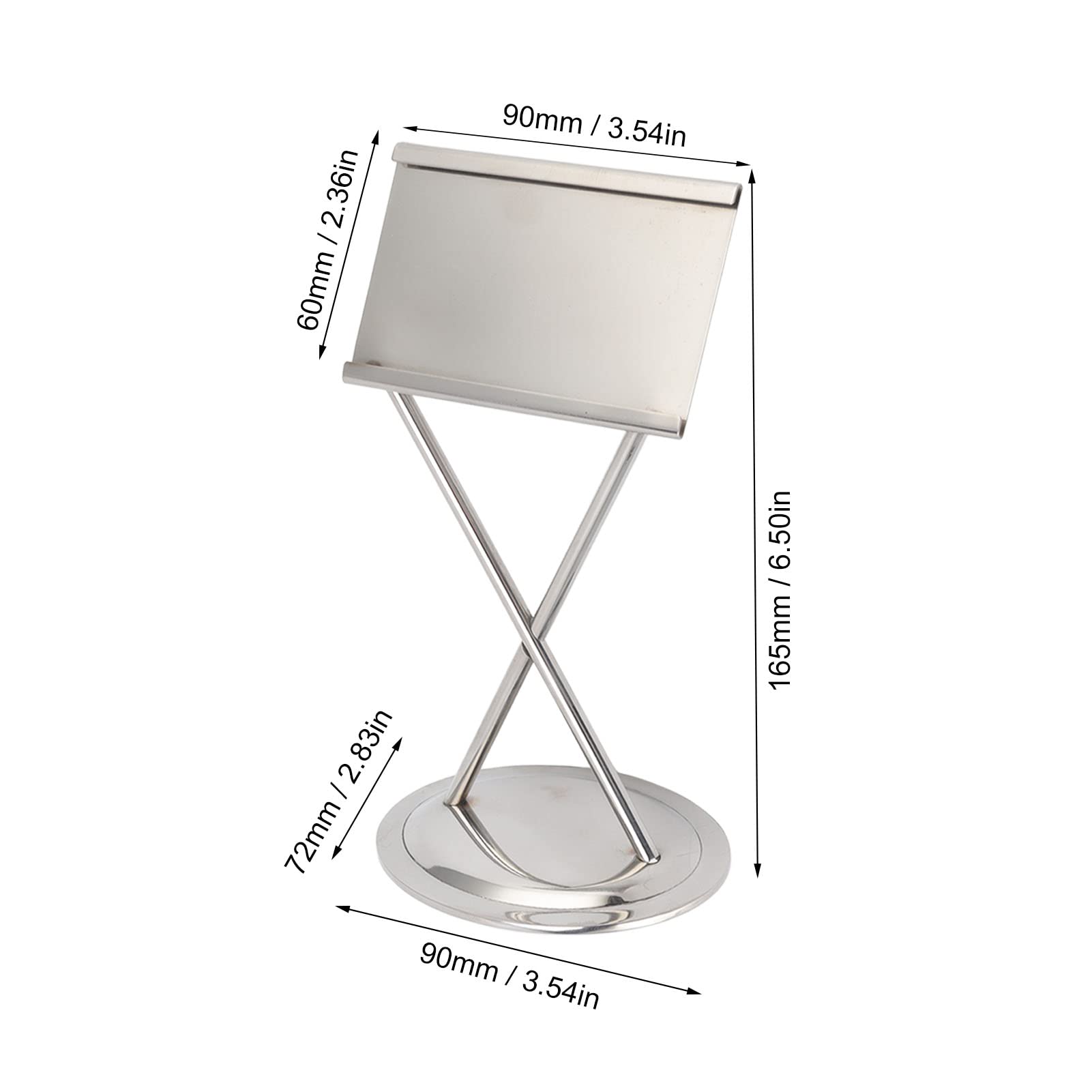 lvifloae Business Card Holder Stainless Steel Elegant Style Antioxidant Stable Name Card Holder for Office Party Meeting Home Daily Use Silver (Stainless steel)