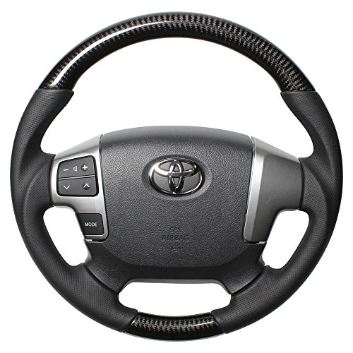 REAL(レアル)ステアリング【ハイエース(200系4型)/レジアスエース(200系4型)】ガングリップ純正同径・ブラックカーボンH204-BKC-BK