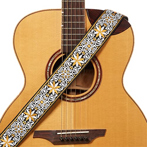 CZDYUF Personnalité Broderie Folk Rétro Guitare avec Guitare Acoustique Guitare Électrique Sangle Basse - Les Beatles, Paul McCartney, John Lennon, RIngo Starr, George Harrison CZDYUF Personnalité Broderie Folk Rétro Guitare avec Guitare Acoustique Guitare Électrique Sangle Basse